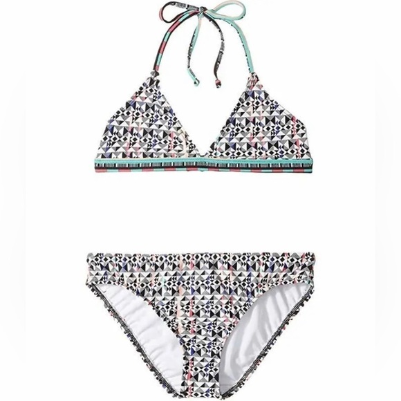 Printed Triangle Bra Set Big Kids Tribal Multi Color Ella Moss - Picture 1 of 6
